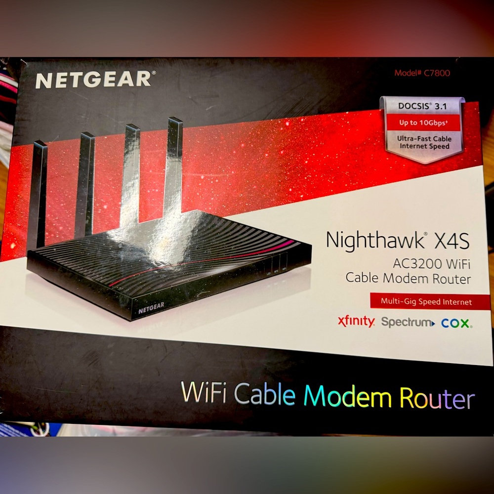 Netgear Nighthawk Cable Modem WiFi Router Combo C7800-